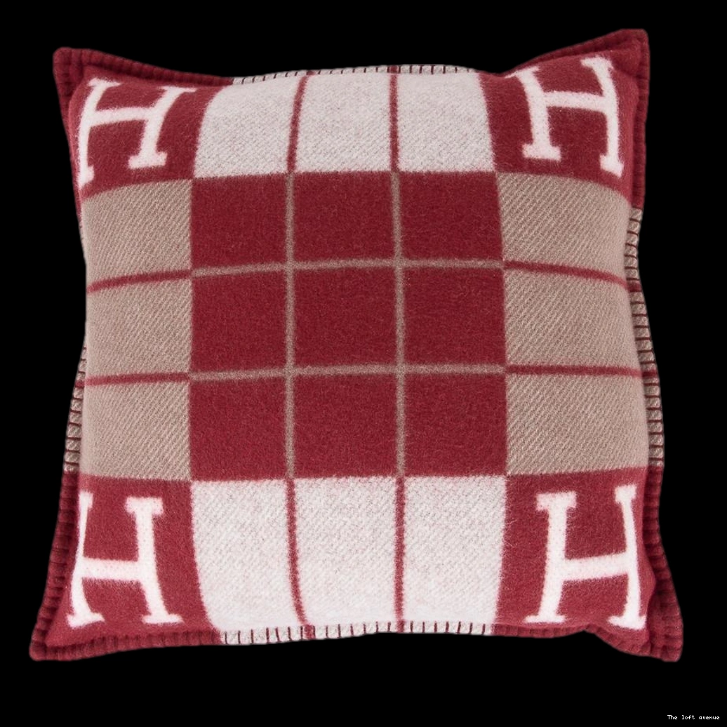 PILLOW THROW STRIPE WOOL HERMES 0804